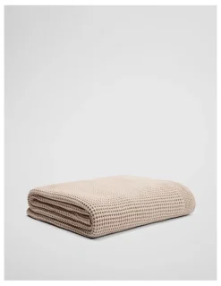Country Road Monti Waffle Throw in Natural