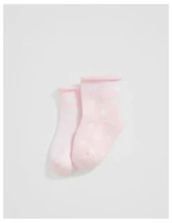 Country Road Newborn Sock Pack Of 2 in Mineral Pink