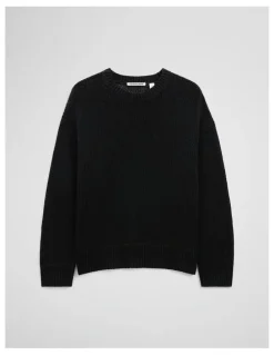 Country Road Organically Grown Cotton Tape Yarn Sweater in Black