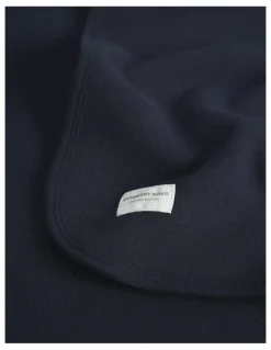 Country Road Organically Grown Cotton Swaddle in Navy