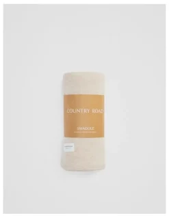 Country Road Organically Grown Cotton Swaddle in Pebble Marle