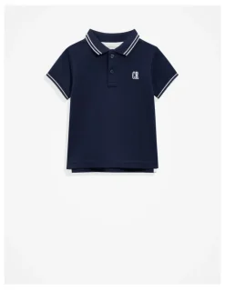 Country Road Organically Grown Cotton Logo Polo Shirt in Navy