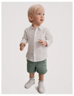 Country Road Organically Grown Linen Shirt in White