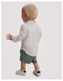 Country Road Organically Grown Linen Shirt in White