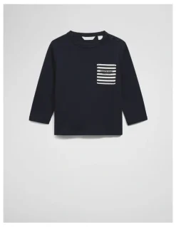 Country Road Organically Grown Cotton Pocket T-shirt in Navy