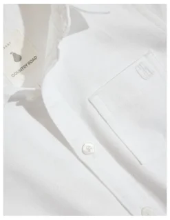 Country Road Organically Grown Cotton Oxford Shirt in White