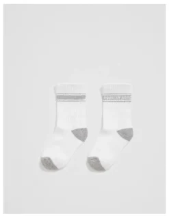 Country Road Organically Grown Cotton Blend Sport Crew Sock in White