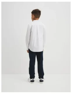 Country Road Organically Grown Cotton Oxford Shirt in White