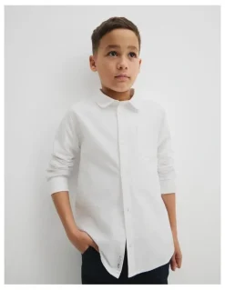Country Road Organically Grown Cotton Oxford Shirt in White