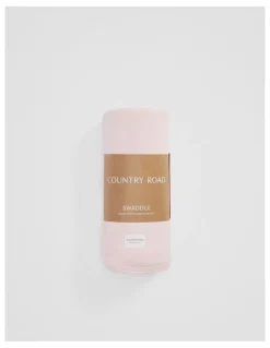 Country Road Organically Grown Cotton Swaddle in Mineral Pink