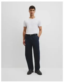 Country Road Pleated Wide Leg Chino in True Navy