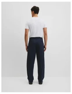 Country Road Pleated Wide Leg Chino in True Navy