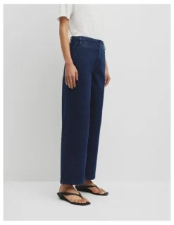 Country Road Refined High Rise Wide Leg Jean in Ink Wash