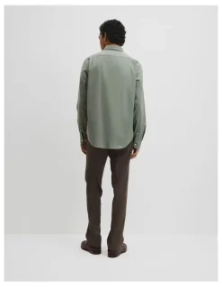 Country Road Regular Fit Oxford Shirt in Dried Sage