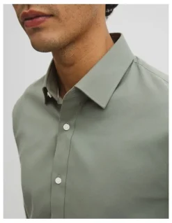 Country Road Regular Fit Oxford Shirt in Dried Sage