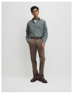 Country Road Regular Fit Travel Trouser in Mushroom