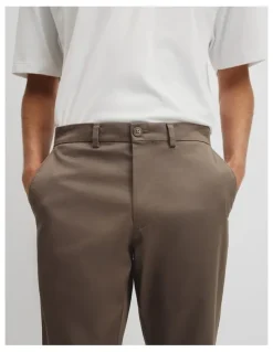 Country Road Regular Fit Travel Trouser in Mushroom