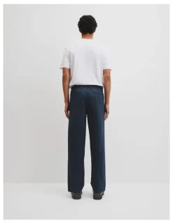Country Road Relaxed Cotton Twill Pant in Navy
