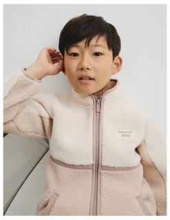 Country Road Sherpa Zip Through in Wafer