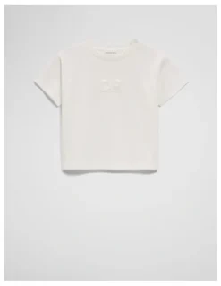 Country Road Short Sleeve Sequin Logo T-shirt in Marshmallow