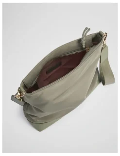 Country Road Soft Top Zip Crossbody Bag in Light Sage