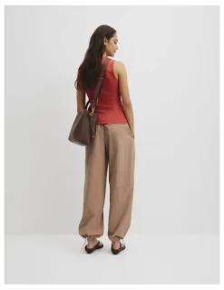 Country Road Spliced Bucket Bag in Mocha