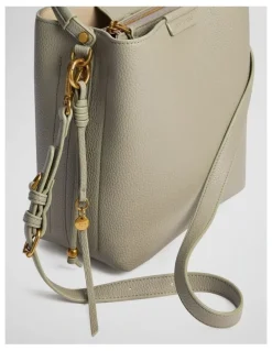 Country Road Spliced Bucket Bag in Light Sage