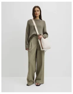Country Road Spliced Bucket Bag in Natural
