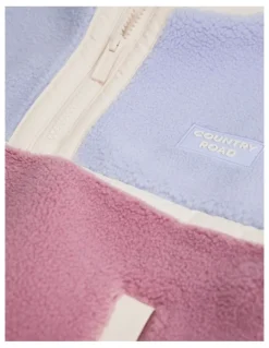 Country Road Splice Sherpa Sweat in Bluebell Multi