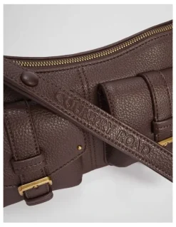 Country Road Stud Detail Shoulder Bag in Mocha