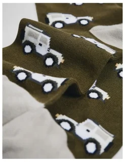 Country Road Suv Sock Pack Of 2 in Eden Green