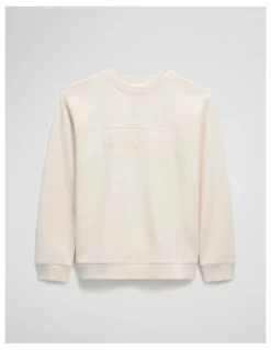 Country Road Teen Australian Cotton Relaxed Heritage Sweat in Oyster