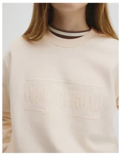 Country Road Teen Australian Cotton Relaxed Heritage Sweat in Oyster