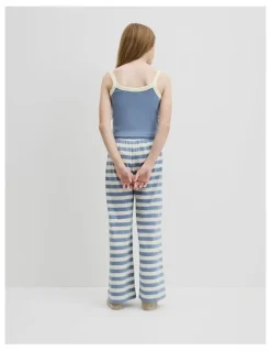 Country Road Teen Australian Cotton Sleeveless Cami Sleep Set in Buttermilk Stripe