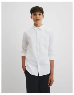 Country Road Teen Organically Grown Cotton Oxford Shirt in White