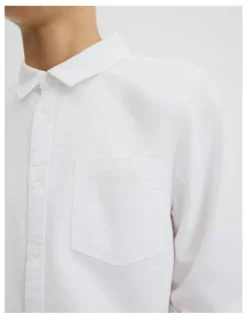 Country Road Teen Organically Grown Cotton Oxford Shirt in White