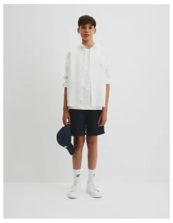 Country Road Teen Organically Grown Linen Shirt in White