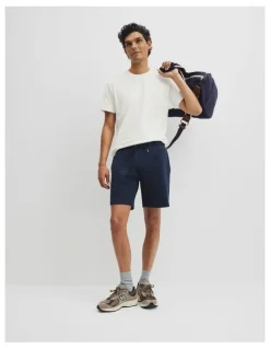 Country Road Textured Drawstring Short in Navy