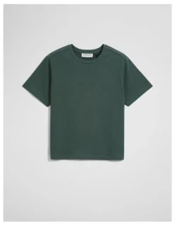 Country Road Textured Short Sleeve Slub T-shirt in Evergreen