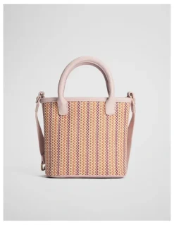 Country Road Woven Mini Tote Bag in Blush
