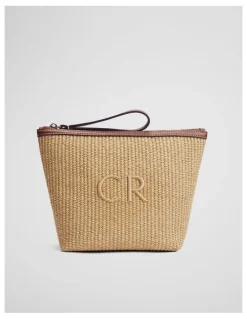Country Road Woven Tri Cosmetic Case in Tan