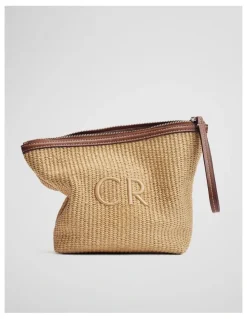 Country Road Woven Tri Cosmetic Case in Tan