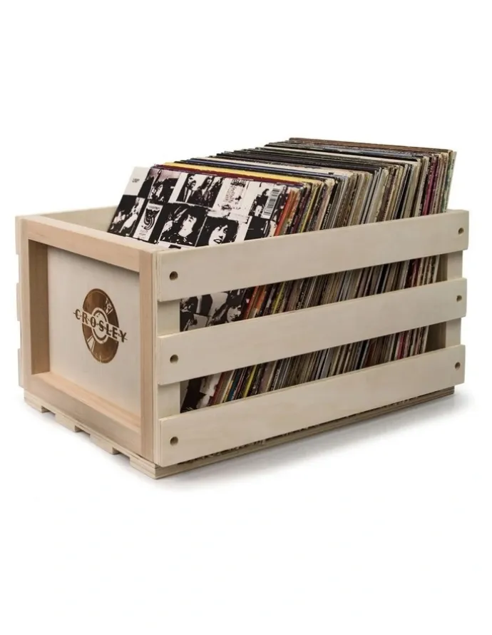 Crosley Crosley Cruiser Bluetooth Portable Turntable - Black Bundled Crosley Record Storage Crate