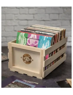 Crosley Crosley Voyager Bluetooth Portable Turntable - Floral Bundled Record Storage Crate