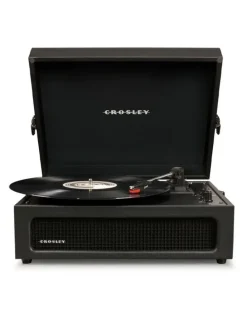Crosley Crosley Voyager Bluetooth Portable Turntable - Black Bundled Crosley Record Storage Display Stand