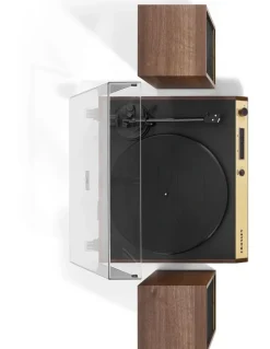 Crosley C72 Shelf System Record Player in Walnut