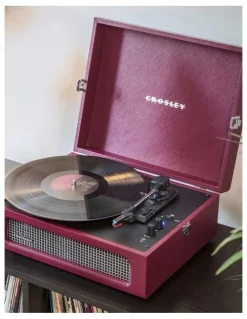 Crosley Voyager Bluetooth Portable Turntable in Burgundy