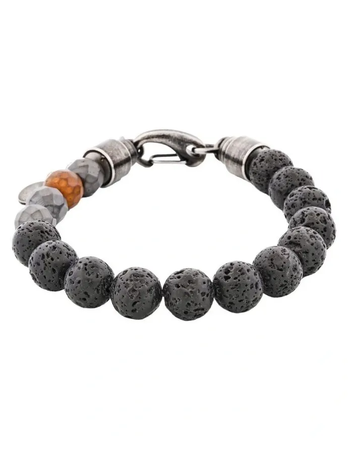 Cudworth Antique Lava Beaded Bracelet
