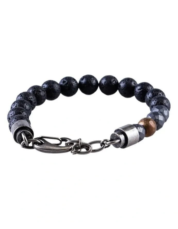 Cudworth Antique Lava Beaded Bracelet
