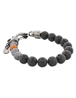 Cudworth Antique Lava Beaded Bracelet